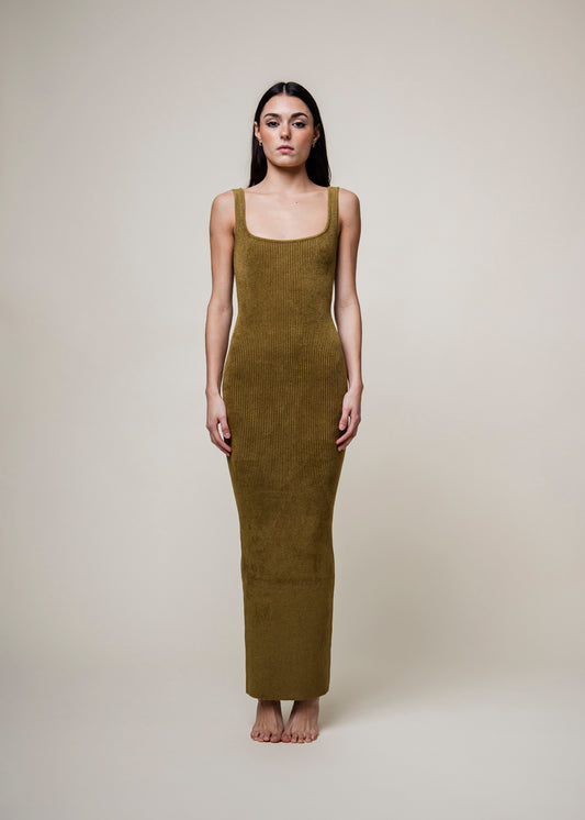 Etia Knit Dress - Moss