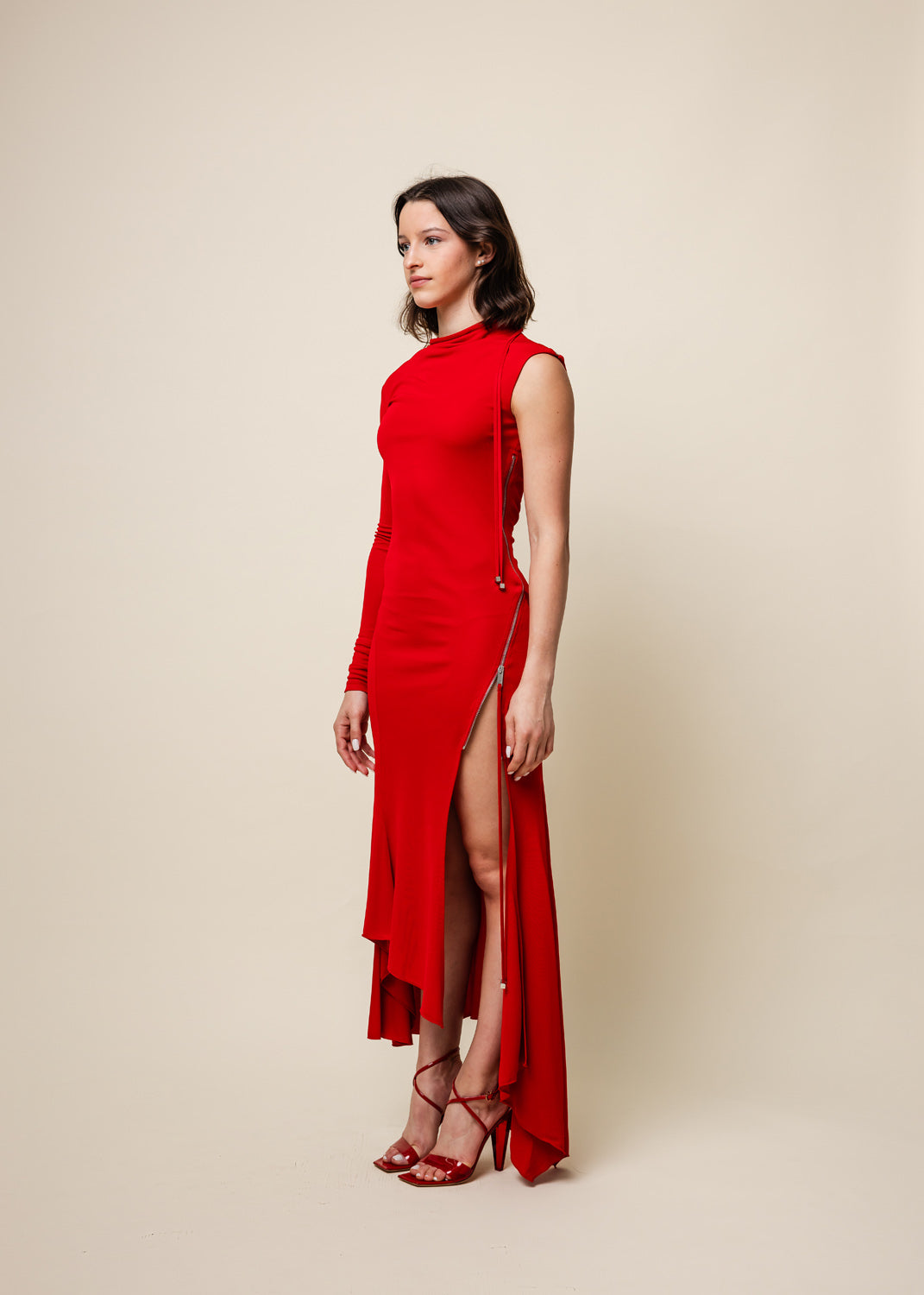 Jersey Dress- Lipstick Red