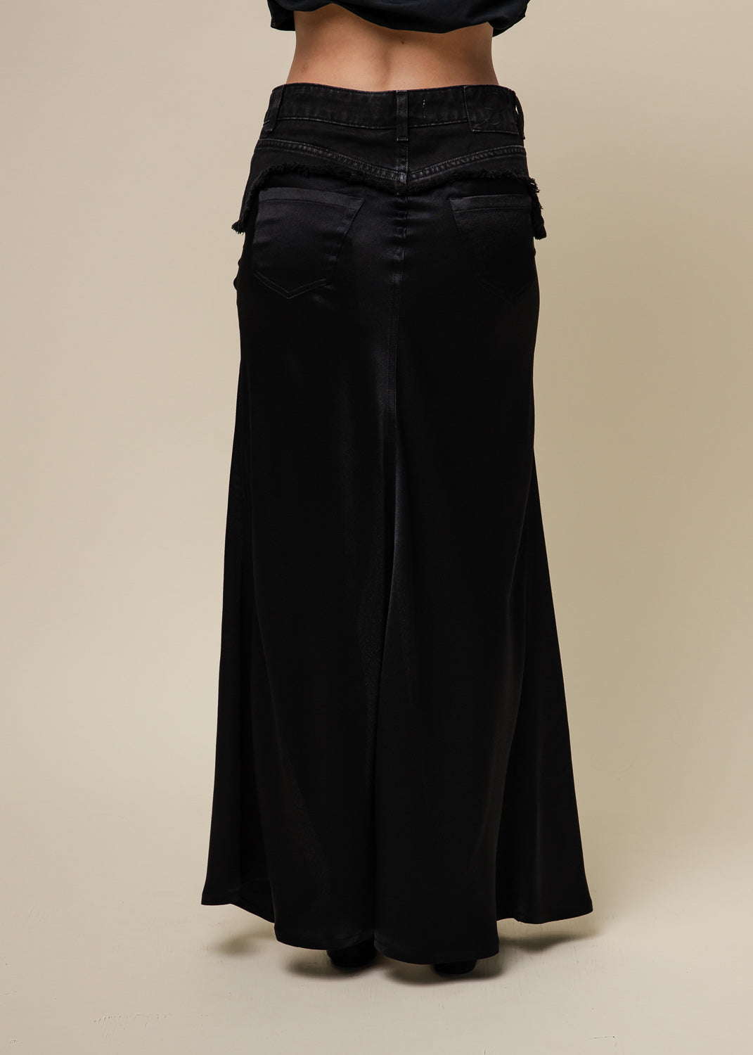 Satin Skirt- Black